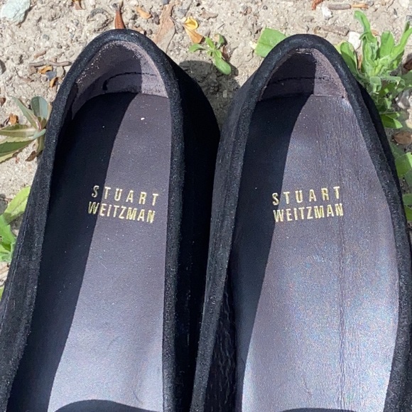 Stuart Weitzman Black Suede Driving Loafers Flats Sz 9 N - Picture 6 of 16